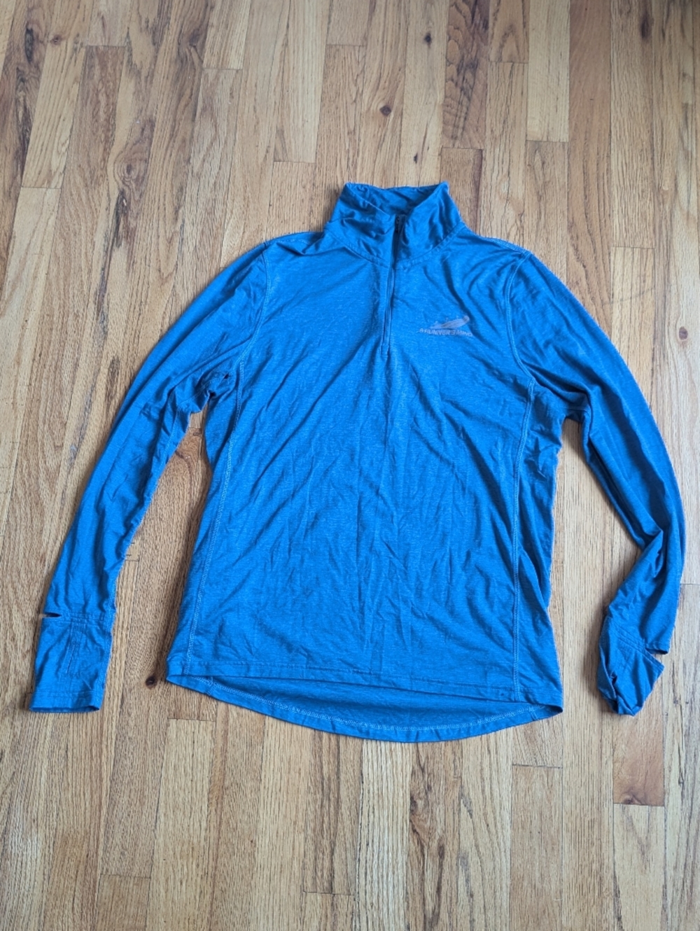 Blue Long Sleeve Quarter-Zip Pullover